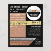 Prospectus 11,4 Cm X 14,2 Cm Black Rubbish Skip, Skip/Dumster Company (Devant)