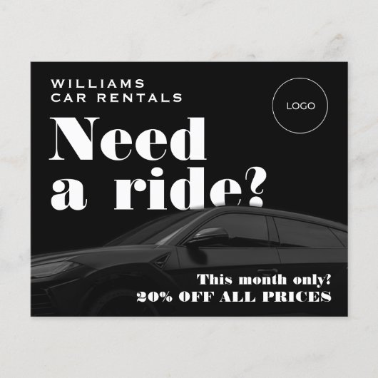 Prospectus 11,4 Cm X 14,2 Cm Black tone elegant automotive (Devant)