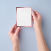 Prospectus 11,4 Cm X 14,2 Cm Blancs d'entreprise avec bordure rose (main)