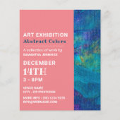 Prospectus 11,4 Cm X 14,2 Cm Bleu Bruxelles, Artist Exposition Publicité (Devant)