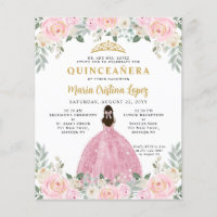 Bleu rose or rose bon marché Princesse Quinceañera