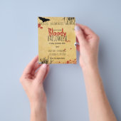 Prospectus 11,4 Cm X 14,2 Cm Bloody Halloween invitation (main)