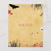 Prospectus 11,4 Cm X 14,2 Cm Bloody Halloween invitation (Dos)