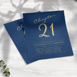 Prospectus 11,4 Cm X 14,2 Cm Blue Gold Budget 21e Invitation anniversaire<br><div class="desc">Faites une déclaration pour votre 21e anniversaire Bash - Obtenez des Invitations personnalisés! Célébrez votre 21e anniversaire en style avec ces belles invitations personnalisées à 21e anniversaire à budget exceptionnel. Montrez votre style et votre personnalité avec nos invitations personnalisés, avec un arrière - plan bleu étonnant avec script or. Que...</div>