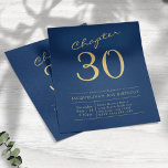 Prospectus 11,4 Cm X 14,2 Cm Blue Gold Budget 30e anniversaire Invitation<br><div class="desc">Faites de votre 30e anniversaire un moment inoubliable avec une invitation unique de Zazzle! Célébrez votre 30e anniversaire avec style avec une invitation personnalisée de Zazzle. Notre prospectus économique est parfait pour une fête d'anniversaire amusante et mémorable. Avec un texte personnalisé et un design bleu et or unique, cette invitation...</div>