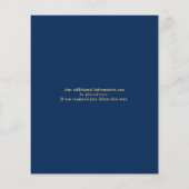 Prospectus 11,4 Cm X 14,2 Cm Blue Gold Budget 80e anniversaire Invitation (Dos)