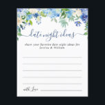 Prospectus 11,4 Cm X 14,2 Cm Blue Hydrangea Fête des mariées Date Carte d'Idée<br><div class="desc">Blue Hydrangea Fête des mariées Date Carte d'Idée de nuit.</div>