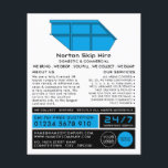 Prospectus 11,4 Cm X 14,2 Cm Blue Skip, Skip/Dumpster Company Advertising<br><div class="desc">Blue Skip,  Skip/Dumpster Company Annonces Publicitaires Par Le Magasin Carte de visite.</div>