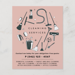 Prospectus 11,4 Cm X 14,2 Cm Blush Cleaning Services 