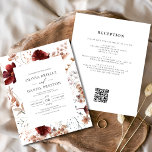 Prospectus 11,4 Cm X 14,2 Cm Boho Chic Rustic Fleur sauvage Faire-part de maria<br><div class="desc">Immergez vos invités dans la nature romantique avec notre Fleur sauvage Boho Garden Wedding Invitation. Inspirée par la beauté des fleurs intactes, cette invitation capte l'essence d'une célébration libre-spirituelle. Le design enchanteur propose des fleurs sauvages délicats dansant au milieu d'une végétation luxuriante, donnant le ton parfait pour votre mariage dans...</div>