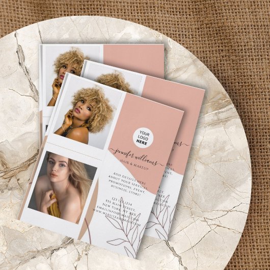Prospectus 11,4 Cm X 14,2 Cm Boho Elegant Custom Photo Logo promotionnel