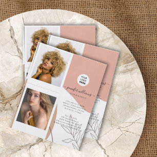 Prospectus 11,4 Cm X 14,2 Cm Boho Élégant Logo Photo Personnalisé Promotionnel