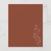 Prospectus 11,4 Cm X 14,2 Cm Boho Terracotta Indie Rustic Botanical budget (Dos)