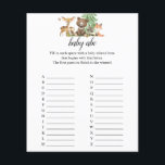 Prospectus 11,4 Cm X 14,2 Cm Bois Animaux bébé douche ABC<br><div class="desc">Bébé jeu ABC.</div>