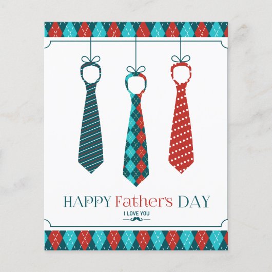 Prospectus 11,4 Cm X 14,2 Cm Bonne Fête des pères (Devant)