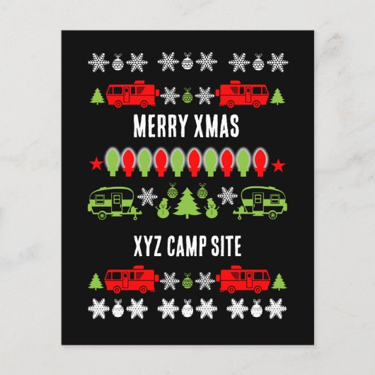 Prospectus 11,4 Cm X 14,2 Cm Bonne saison de Noël caravane (Devant)