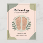Prospectus 11,4 Cm X 14,2 Cm Botanical Elements & Footprint - Reflexology (Devant)