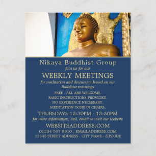 Prospectus 11,4 Cm X 14,2 Cm Bouddha Gautama, Groupe bouddhiste Publicité