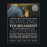Prospectus 11,4 Cm X 14,2 Cm Bowler Portrait, tournoi de bowling à dix broches<br><div class="desc">Bowler Portrait,  Tournoi De Bowling À Dix Épines Circulaires Publicitaires Par Le Magasin Carte de visite.</div>