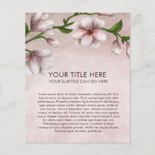 Prospectus 11,4 Cm X 14,2 Cm Branche de fleurs de Magnolia