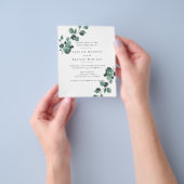 Prospectus 11,4 Cm X 14,2 Cm Branches d'olive de verdure, mariage d'olivier (main)