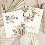 Prospectus 11,4 Cm X 14,2 Cm Bridal shower pampas grass modern terracotta chic<br><div class="desc">Budget bridal shower pampas grass and eucalyptus modern boho elegant stylish party decor design. Contemporary terracotta,  sage green,  black and natural beige colorway.</div>