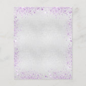 Prospectus 11,4 Cm X 14,2 Cm Bride douche argent violet invitation budget (Dos)