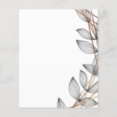 Prospectus 11,4 Cm X 14,2 Cm Broche de cadre géométrique de feuillage (Dos)