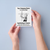 Prospectus 11,4 Cm X 14,2 Cm Brochure de conception de dessin d'échafaudage (main)