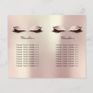 Prospectus 11,4 Cm X 14,2 Cm Brochure sur les prix de maquillage Parties scinti