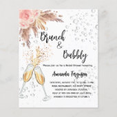 Prospectus 11,4 Cm X 14,2 Cm Brunch Bubbly Pampa nuptiale invitation budgétaire (Devant)