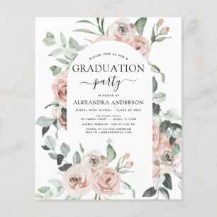 Prospectus 11,4 Cm X 14,2 Cm Budget 2022 Dusty Pink Graduation Floral