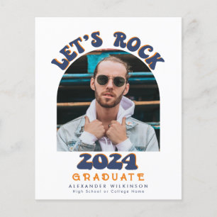 Prospectus 11,4 Cm X 14,2 Cm BUDGET 2023 Retro Super Script GRAD Faire-part