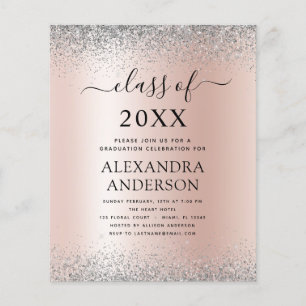 Prospectus 11,4 Cm X 14,2 Cm Budget 2023 Rose de graduation Gold Pink Silver