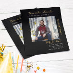 Prospectus 11,4 Cm X 14,2 Cm Budget 21e anniversaire Invitation noire<br><div class="desc">Célébrez le 21ème jalon en style avec ce flyer d'invitation noir et or abordable. La couverture noire classique est ornée d'un motif doré, parfait pour une soirée sophistiquée et élégante de 21 ans. Le dépliant est facile à customiser avec vos informations de fête et comprend beaucoup de place pour ajouter...</div>
