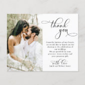 Prospectus 11,4 Cm X 14,2 Cm Budget 2 Photo Calligraphie Mariage Merci (Devant)