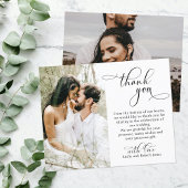 Prospectus 11,4 Cm X 14,2 Cm Budget 2 Photo Calligraphie Mariage Merci