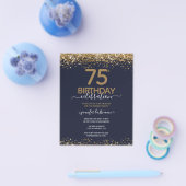 Prospectus 11,4 Cm X 14,2 Cm Budget 75e anniversaire Parties scintillant circul (Simple)