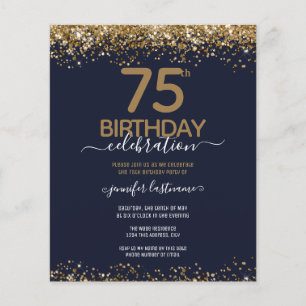 Prospectus 11,4 Cm X 14,2 Cm Budget 75e anniversaire Parties scintillant circul