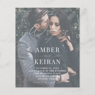 Prospectus 11,4 Cm X 14,2 Cm Budget à peine il Shades - Mariage photo