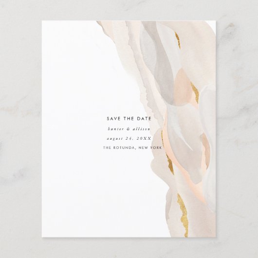 Prospectus 11,4 Cm X 14,2 Cm Budget Abstrait Enregistrer la date circulaire (Devant)