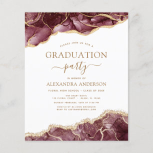 Prospectus 11,4 Cm X 14,2 Cm Budget Agate Graduation 2022 Bordeaux Or