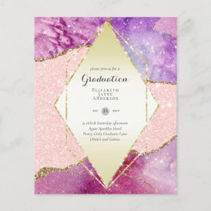 Prospectus 11,4 Cm X 14,2 Cm BUDGET Agate GRADUY Invitations Parties scintillan