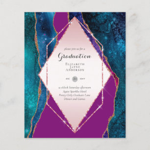 Prospectus 11,4 Cm X 14,2 Cm BUDGET Agate GRADUY Invitations Parties scintillan
