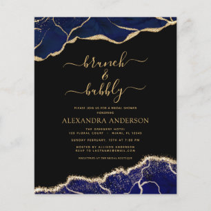 Prospectus 11,4 Cm X 14,2 Cm Budget Agate Marine Blue Gold Brunch & Bubbly