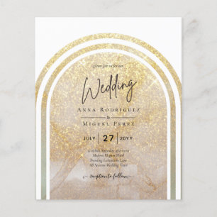 Prospectus 11,4 Cm X 14,2 Cm BUDGET All-in-1 Gold Parties scintillant Arch Mari