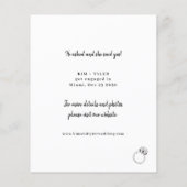 Prospectus 11,4 Cm X 14,2 Cm Budget amusant fiançailles photo faire-part (Dos)