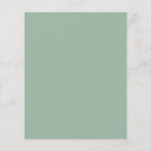 Prospectus 11,4 Cm X 14,2 Cm Budget Aquarelle verte Engagement Invitation (Dos)