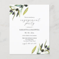 Budget Aquarelle verte Engagement Invitation