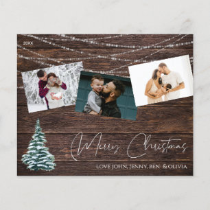 Prospectus 11,4 Cm X 14,2 Cm Budget Arbre de Noël rustique 3 Photo & Lumières B